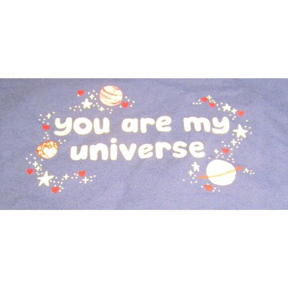 Cat & Jack Toddler Girl's Sweatshirt Size 18M Blue with Planets Stars Graphic - Picture 3 of 7